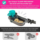 Swanoo Universal Stroller Snack Tray | Compatible with Nuna | Stroller Cup Holder | Silicone Arms Grip Bumper Bar | Stroller Tray Attachment with Cups Holder for Baby Toddler | Stroller Accessories by TinyTreasures Baby Boutique