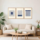 Aurlan Boho Christian Line Art Framed Wall Decor(16"x24"), 3PCS Minimalist Jesus Leavs the 99 Sheep Lamb Bible Story Canvas Artwork, Neutral Abstract Beige Navy Blue Religious Painting for Bedroom Living Room by CozyNest Decor