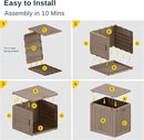 EAST OAK Outdoor Storage Box, 31 Gallon Deck Box, Waterproof Resin Storage Bin for Patio Cushions, Gardening Tools, Accessories, Lockable, UV Resistant, Brown by GreenHaven Gardens