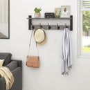 Homode Wall Hooks With Shelf, 24 Inch Coat Rack Wall Mount for Entryway, Clothes, Backpack, Key, Purse - Floating Shelf Hanging in Bathroom, Bedroom, Hallway, Rustic Grey by CozyNest Decor