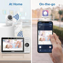 VTech Upgraded Smart WiFi Baby Monitor, 1080p FHD Camera and 5" HD IPS Display, Free App with Motion Video, Sound/Motion Detection and Notifications, Fully Remote Pan-Tilt-Zoom: VM901 by TinyTreasures Baby Boutique