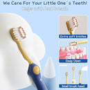 EASICUTI Extra Soft Kids Toothbrushes 4 Pack, Space Style Toddler Toothbrushes for Ages 2-12 Years, Baby Toothbrush 12 Months and up, Childrens Toothbrush Help Remove Plaque and Stains-Blue, White by TinyTreasures Baby Boutique