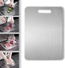 Titanium Cutting Board, New Upgrade Pure Titanium Cutting Boards for Kitchen,Food Grade 316 Stainless Steel Cutting Board，Double sided Dishwasher Safe 18.1 * 11.8inch by CozyNest Decor