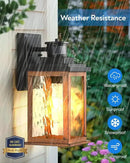 VIANIS Motion Sensor Outdoor Lights, Dusk to Dawn Outdoor Lighting for House, Wood Grain Garage Lights, Lantern Wall Mount, Waterproof Porch Sconce for Entryway, with Anti-Rust, Weather Resistant by GreenHaven Gardens