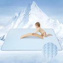 Baby Play Mat for Summer, 1.3 Thick Extra Large Memory Foam Cooling Floor Tummy Time Mat, Soft & Breathable, Non-Slip Rectangular for Toddlers’ Playtime & Rest(Light Blue,79"x118") by TinyTreasures Baby Boutique