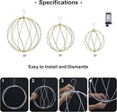 LIGHTSHARE 248LED 12IN+16IN+20IN Light Ball Yard Decoration Pathway Lights White Sphere Light Fold Flat Metal Frame Indoor Outdoor Waterproof Garden Lights, Plug in(Set of 3) by GreenHaven Gardens
