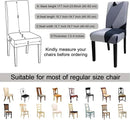 JQinHome Pattern Chair Covers for Dining Room Set of 6, High Stretch Removable Washable Parsons Chair Slipcover for Home Party Hotel Wedding Ceremony (White Grey,6PCS) by CozyNest Decor