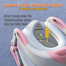 SKYROKU Potty Training Toilet, New Sector-Shape Stabilized Base two in one Toddler Toilet Seat with Splash Guard, Anti Slip Pad, and Step Stool Pink by TinyTreasures Baby Boutique