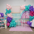 Pink Purple Blue Balloons 60 Pcs Hot Pink Light Pink Teal Purple Latex Balloon Pastel Purple Teal Pink Confetti Balloons for Kids Magic Theme Mermaid Princess Birthday Baby Shower Party Decor by CozyNest Decor