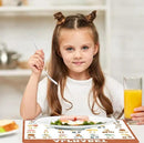 Educational Preschool Placemats for Kids Set of 6 Boho Toddler Plastic Placemat Reusable Washable Children Montessori Eat Table Mat for Homeschool Nursery Kindergarten Classroom Dining Table by CozyNest Decor