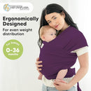 KeaBabies Baby Wrap Carrier - All in 1 Original Baby Carrier Newborn to Toddler Sling, Easy to Wear, Hands Free Bonding, Lightweight, Breathable Infant Wraps (Royal Purple) by TinyTreasures Baby Boutique