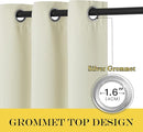 NICETOWN Room Darkening Beige Curtains for Doorway 78" L, Grommet Light Blocking Window Treatments Blackout Privacy Drapes for Living Room/Kids Room, 2 Panels, W52 x L78 by TinyTreasures Baby Boutique
