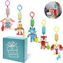 BLOOBLOOMAX Sock rattles for Babies 0-24 Months Baby Animal Foot Finder Educational Toys by TinyTreasures Baby Boutique