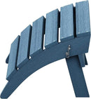 SERWALL Folding Adirondack Footrest Without Assembly, All Weather Use Adirondack Footstool, Blue by GreenHaven Gardens