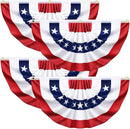 4 Pack USA Pleated Bunting Fan Flags, 1.5x3 Ft Patriotic Half Fan Banner American Flag Decoration Bunting for Outside Red White and Blue Decor Independence Day Memorial Day 4th of july Decorations by GreenHaven Gardens