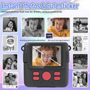 Kids Camera Instant Print, Christmas Birthday Gifts for Kids Age 3-12, Selfie Digital Camera with 1080P Videos,Toddler Portable Travel Cameras Toy for 4 5 6 7 8 9 Year Old Boys Black by TinyTreasures Baby Boutique