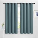 NICETOWN Greyish Blue Blackout Curtains 63 inches Long, Grommet Room Darkening Window Treatment Thermal Insulated Drapes Sound Reducing for Bedroom, W46 x L63, 2 Panels by TinyTreasures Baby Boutique