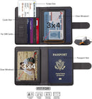 Melsbrinna Rfid Passport Holder for Travel women/Men, Cute Passport Wallet Rfid Blocking Card Slots, Rfid Passport Cover/CaseTravel Wallet, Passport Book Holder (1, Black) by TinyTreasures Baby Boutique
