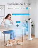 GoveeLife White Tower Fan for Bedroom, 36" Smart Floor Fan with App/Voice Control, Temperature Sensor, 5 Modes 8 Speeds(25ft/s), 29dB Quiet Oscillating Fan for Office, 24H Timer, Auto Cooling by CozyNest Decor