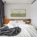 amatop Extra Large Floral Wall Picture for Living Room Modern Botanical Canvas Prints Flower Field Wall Decor Abstract Nature Art Wildflower Garden Pink Green Stretched Artwork Bedroom Office 58x29 in by CozyNest Decor