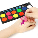 Maydear Face Painting Kit for Kids with 12 Colors Safe and Non-Toxic Large Water Based Face Paint (Fluorescence) by TinyTreasures Baby Boutique