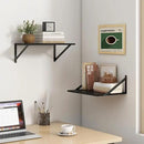 Fun Memories Deep Floating Shelves for Wall, 12 Inch Deep Black Floating Shelves Set of 2, 16" W x 12" D Wall Shelf, Wide Display Ledges Shelves for Bedroom, Bathroom, 12 Deep Bookshelf Wall Mounted by CozyNest Decor