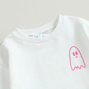 0-4T Toddler Boy Girl Halloween Outfit Fall Clothes Ghost Long Sleeve Sweatshirt Top Pants Baby Halloween Clothes by TinyTreasures Baby Boutique