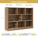 Tangkula 8-Cube Bookcase, Wood 3 Tier Open Storage Bookshelf, Modern Multipurpose Display Cabinet for Living Room, Study, Reading Nook, 48 x 12.5 x 36.5 Inch, Natural by CozyNest Decor