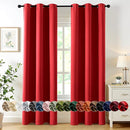 MIULEE Christmas Red Blackout Curtains for Bedroom Living Room 72 Inches Long 2 Panels, Thermal Insulated Room Darkening Drapes Solid Grommet Top Light Blocking Window Treatments 40x72 Inch by TinyTreasures Baby Boutique