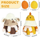 RoseFlower Crochet Kit for Beginners, Crochets Starter Kits with Step-by-Step Video Tutorials, DIY Craft Knitting Crochet Animals Set for Kids Adult - 2 Pack Chicken Sheep by TinyTreasures Baby Boutique