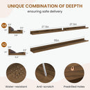 Axeman Picture Ledge Shelf, Floating Shelves for Wall Decor Storage Set of 6, 55 inch Floating Wall Mounted Shelves, Wall Shelves with Lip for Living Room, Bedroom, Nursery, Bathroom, Kitchen, Walnut by TinyTreasures Baby Boutique