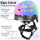 Color Gradient Adjustable Kids Bike Helmet Toddler Skateboard Helmets Boys Girls Child Ventilation Helmet for Multi-Sports Skating Cycling Scooter Balance by TinyTreasures Baby Boutique