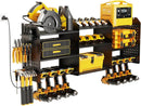 Power Tool Organizer with Charging Station Wall Mount, 3 Layer Expanded Heavy Duty Garage Organization, 45.5 Inch Length Garage Tool Storage, 8 Drills, 2 Assemble Method, Black by GreenHaven Gardens