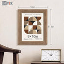 VCK 8x10 Picture Frame 3 Pack - Brown Walnut, Natural Textured Solid Wood Frame, Wall Gallery Frame by CozyNest Decor