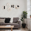 Qunclay 5 Pcs Wall Art Decor Wooden Living Room Wall Decor Bohemian Hanging Farmhouse Geometric 10'' and 8'' Aesthetic Wood Minimalist Posters for Bedroom(Classic) by CozyNest Decor