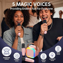 Kinglucky Mini Karaoke Machine for Kids, 2025 TOP Birthday Gifts Ideas for 3-12 Year Old Girls, Christmas Party Gifts Kids' Personal Video Players Accessories with 2 Wireless Microphones - Rose Gold by TinyTreasures Baby Boutique