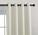 MIUCO Blackout Curtains Room Darkening Curtains Textured Grommet Panels for Window Treatment 2 Panels 52x63 Inch Beige by TinyTreasures Baby Boutique