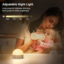 Kintion Night Light, Dimmable 8 Color Portable LED Night Light, 1800mAh Rechargeable Nursery Light Lamp, Soft Eye Caring Warm White, White, Red, Blue, Green Color Lighting for Sleep Aid (Brown, 2pcs) by TinyTreasures Baby Boutique