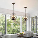 5-Light Vintage Crystal Branch Chandelier Farmhouse Hanging Pendant Light Fixtures for Living Room Dining Room Foyer Kitchen Island Hallway, Aged Bronze by CozyNest Decor