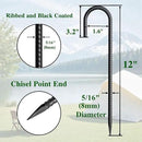 Rebar Stakes 12 Inch J Hook Ground Stakes Heavy Duty 30 Pack Chain Link Fence Stakes Galvanized Anchors Metal Tent Stakes for Wire Fencing Concrete Forming Trampolines Camping Canopies Shed Swing by CozyNest Decor