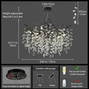 Modern Black Crystal Tree Branch Chandelier, 10-Light 30" Black K9 Crystal Chandeliers for Dining Room, Round Chandelier for Living Room,High Ceiling,Kitchen Island,Foyer,Staircase by CozyNest Decor