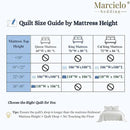 MarCielo 3-Piece 100% Cotton Oversized Bedspread Lightweight Quilt Coverlet Embroidery Farmhouse Bedding Set T0 (Aruba Blue, Oversized Queen (100"x106")) by CozyNest Decor