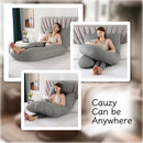 Pregnancy Pillow, Full Body Maternity Pillow 57 inch, with Removable Washable Cover - Sleep Support for Legs, Back, Neck, Shoulder, HIPS, Belly for Pregnent Women (Cooling Cover) by TinyTreasures Baby Boutique