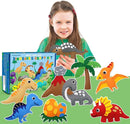CiyvoLyeen Dinosaur Sewing Craft Kit DIY Kids Craft and Sew Set for Girls and Boys Educational Beginners Sewing Stuffed Animal Felt Plush Ornaments Set of 14 Sewing Kits for Kids Age 8 9 10 11 12 by TinyTreasures Baby Boutique