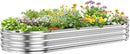KING BIRD Raised Garden Bed Kit 2025 Upgraded Quick-Setup Galvanized Planter Garden Box Outdoor for Gardening, Vegetables, Flowers, 94x36x12 in, Silver by GreenHaven Gardens