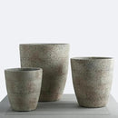 17.7"+13.8"+9.8" Dia Round Concrete Planter Set of 3, Large Indoor Outdoor Planter, Flower Pots with Drainage Holes and Sealing Plug for Garden, Patio, Home, Office Weathered Concrete Gray by GreenHaven Gardens