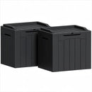 Greesum 31 Gallon Deck Box for Outside, All Weather Outdoor Storage Boxes for Patio Furniture Set, Package Delivery Box, Garden Tools, Black(Set of 2) by GreenHaven Gardens