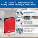 First Aid Only 313 Piece Home & Go Emergency First Aid Kit (91081) by TinyTreasures Baby Boutique