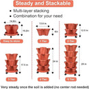 Vertical Planter 5 Tier Stackable Planters Garden Planters Strawberry Herb Flower and Vegetable Planter Indoor Outdoor Gardening Pots with Removable Wheels and Tools by CozyNest Decor