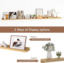Floating Picture Ledge Shelves for Wall Set of 2, 72 Inches Picture Ledge Shelf with Long Large Nursery Book Shelf for Toys Storage Kids Bookshelf Wall Mounted Living Room Bedroom Decor Frames, Oak by TinyTreasures Baby Boutique